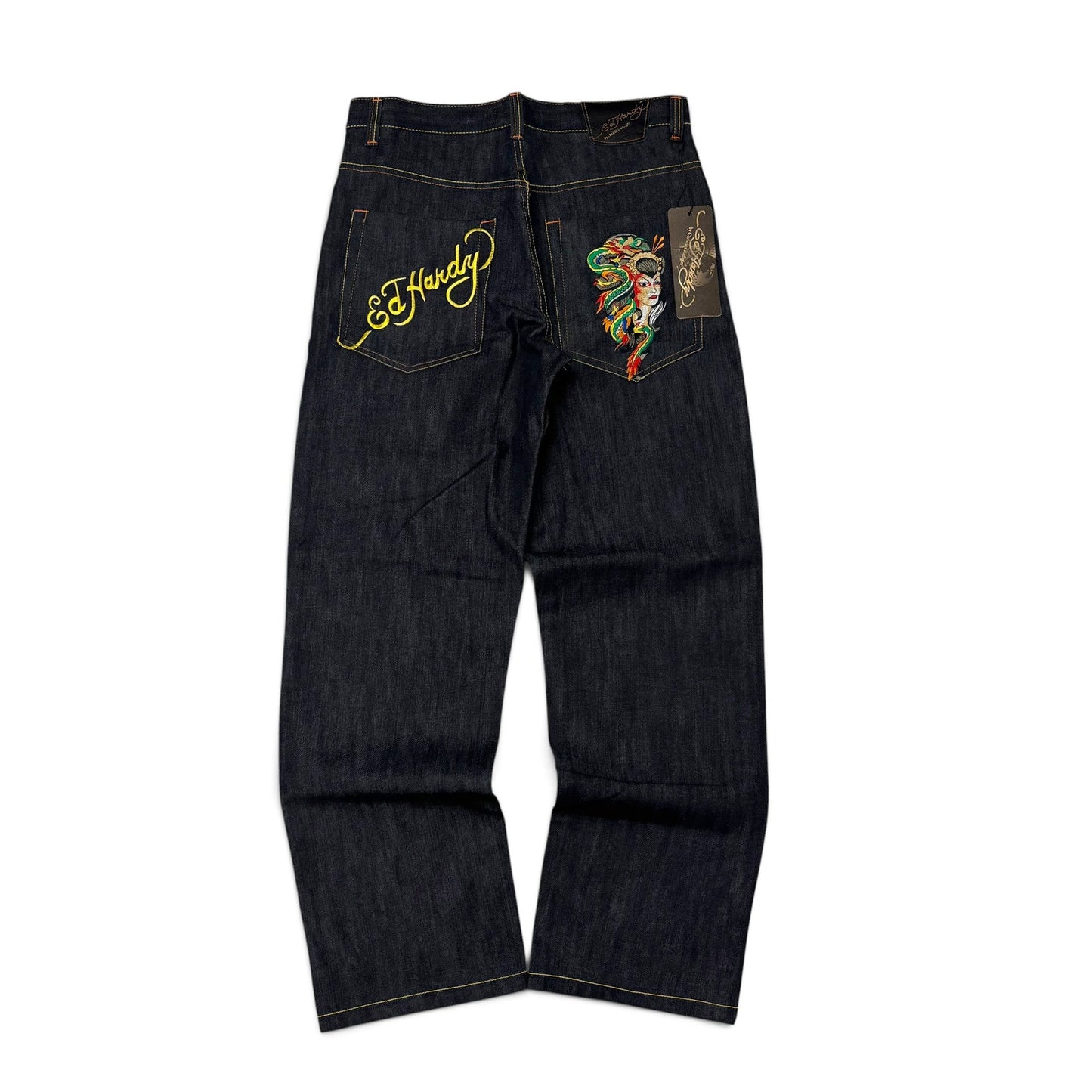 New Y2K Ed Hardy Dragon Lady Jeans 34