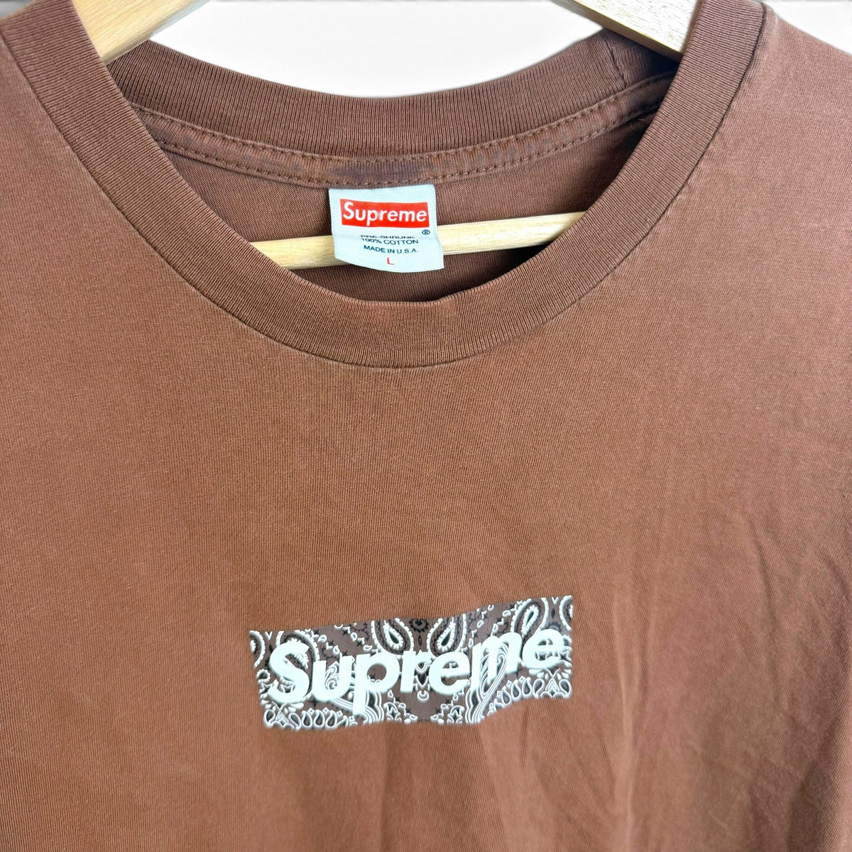 Supreme Bandana Box Logo Tee Brown L