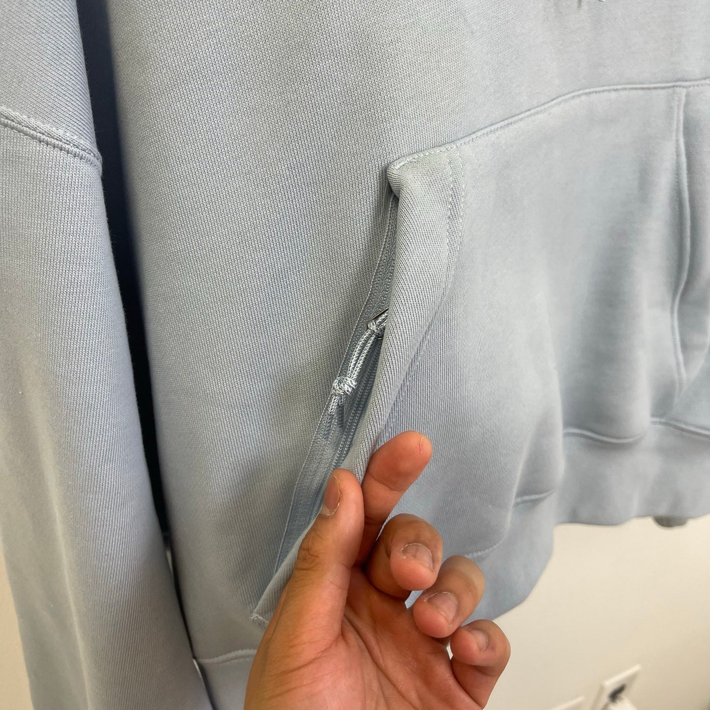 Nike ACG blue cropped middle swoosh hoodie XS