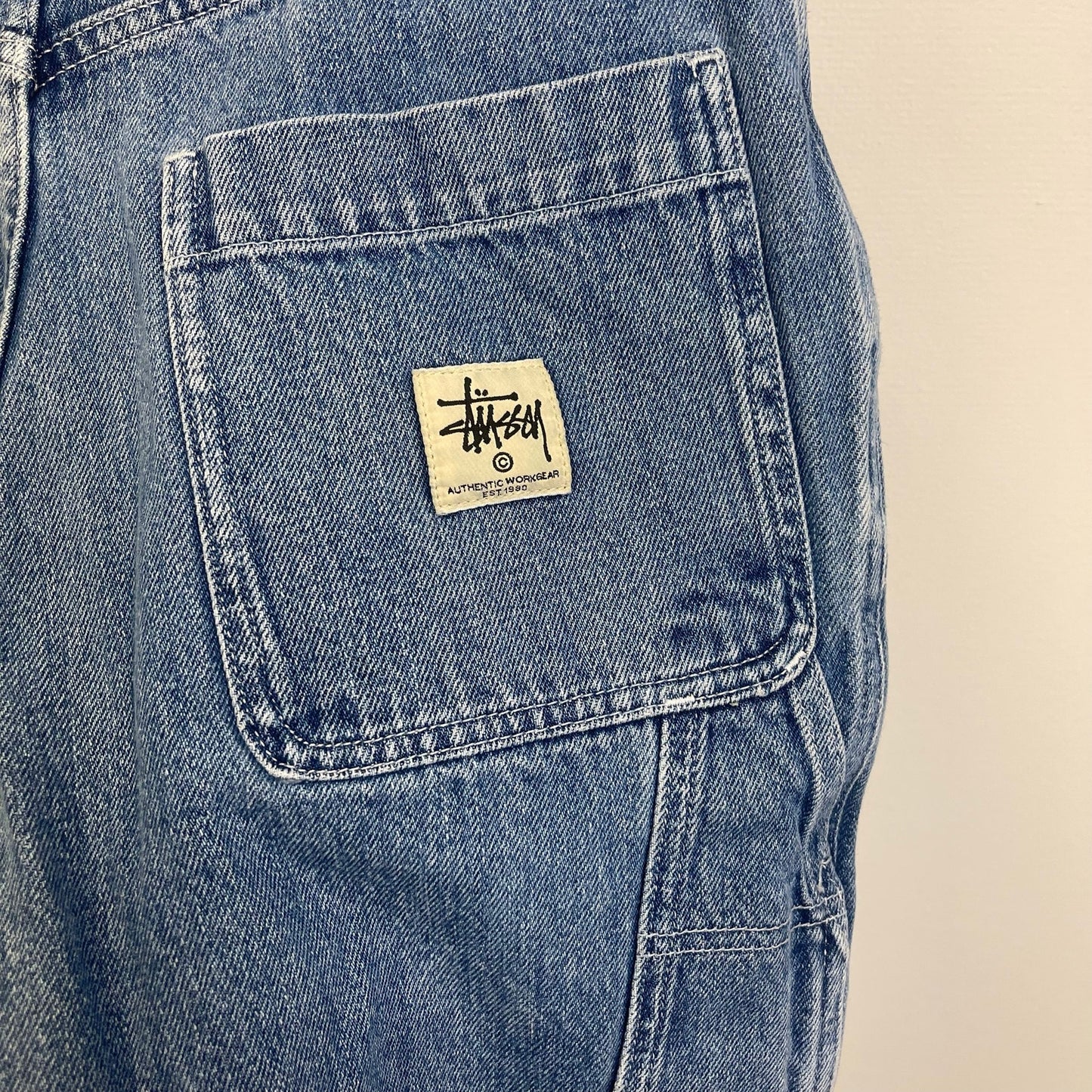 Stussy double knee lightwash denim jeans 28