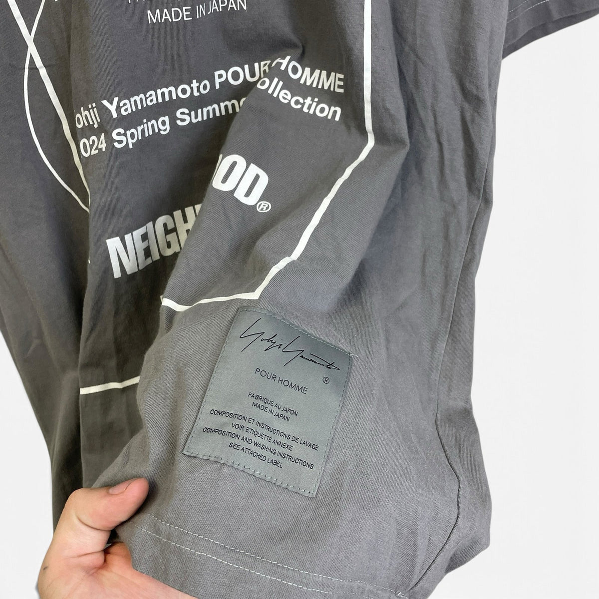 Yohji Yamamoto Pour Homme × Neighborhood Print Short-Sleeve T-Shirt SS24 L