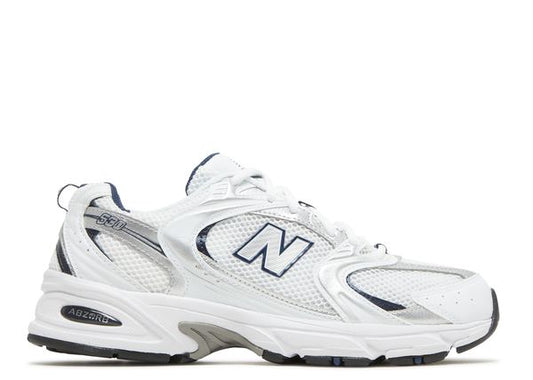 New Balance 550 White Silver Metallic Size: 7/8.5w