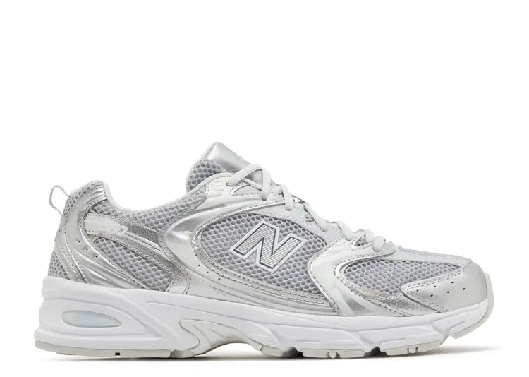 New Balance 530 Silver Metallic Moonbeam Size: 5M/6.5W, 6.5M/8W, 8M/9.5W