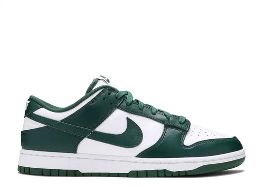 Nike Dunk Low Michigan State Size: 4.5M/6W, 5M/6.5W, 5.5M/7W, 6M/7.5W, 6.5M/8W, 7M/8.5W