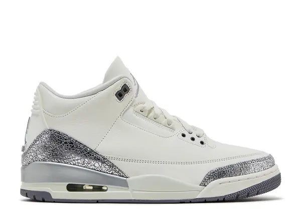Air Jordan 3 Sail Metallic Silver Size: 9.5, 10