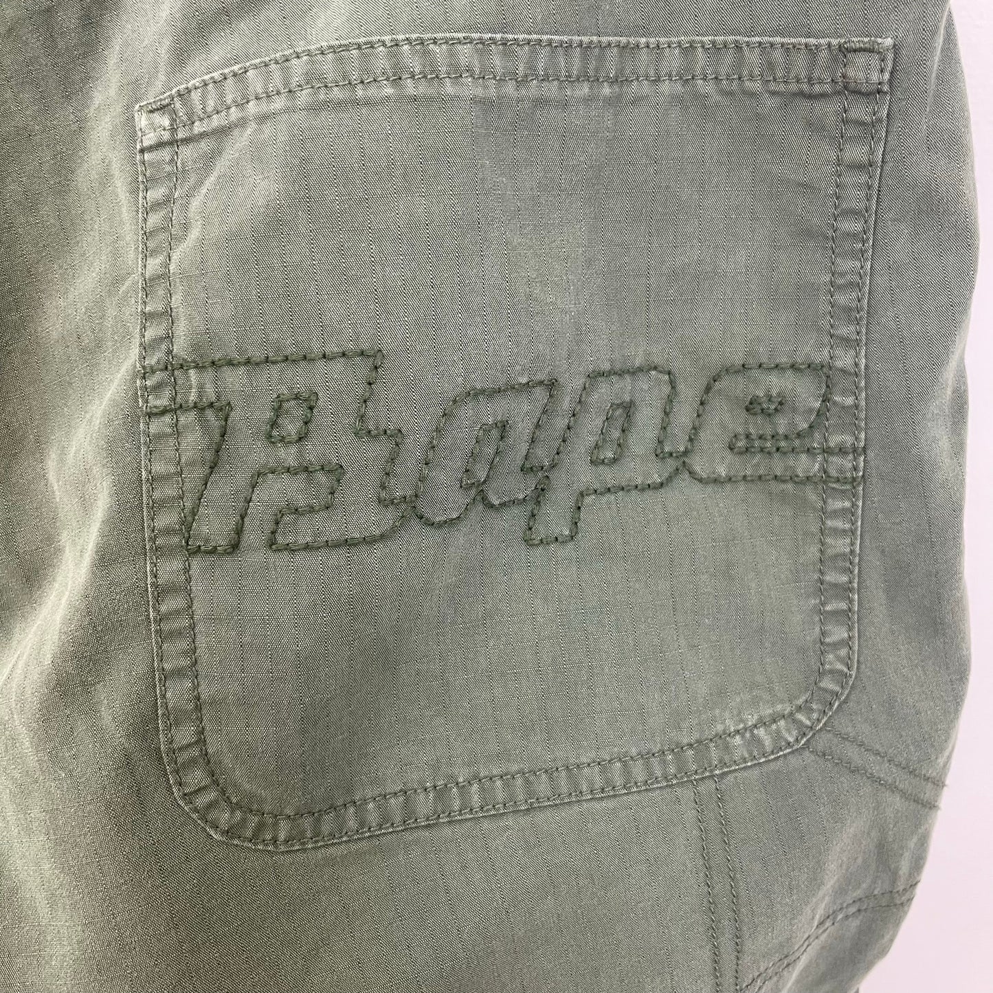 Bape pocket logo embroidery cargo pant jogger L