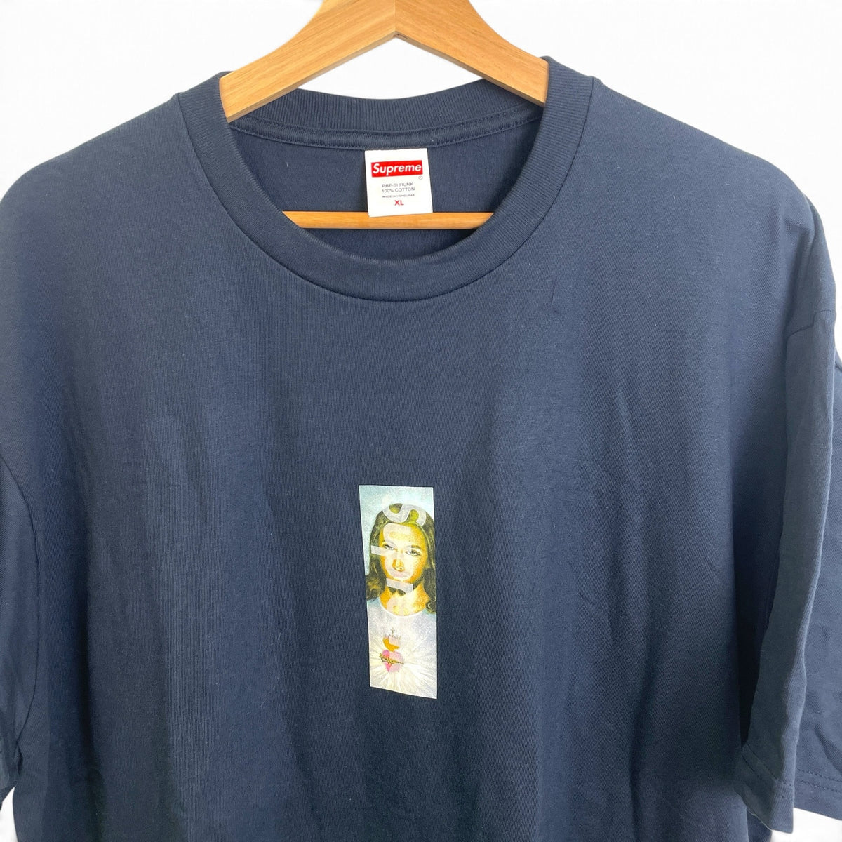 New Supreme Player Card Box Logo Navy Tee FW26 XL