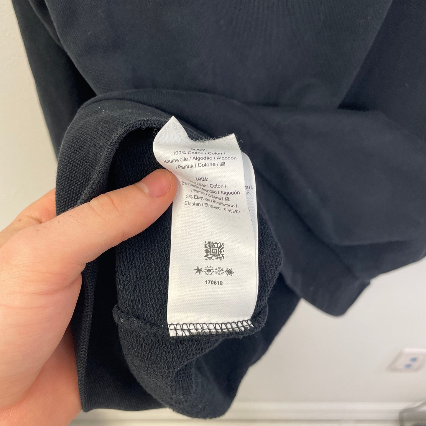 Raf simons x Fred perry black crewneck XS