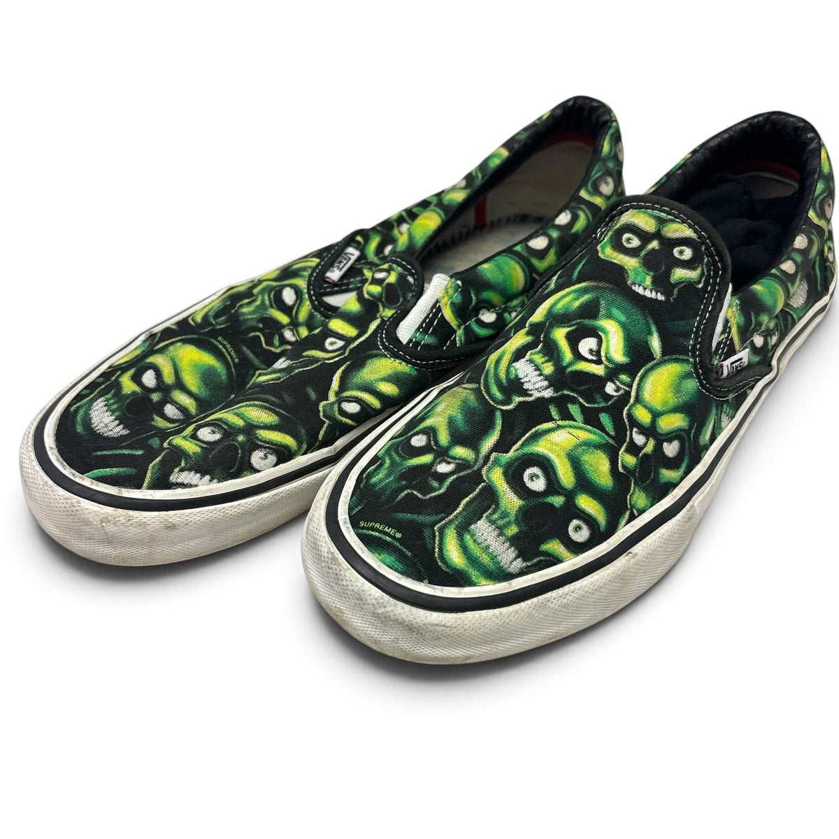 Supreme X Vans Slip On "Glow In The Dark Skull Pile" 11