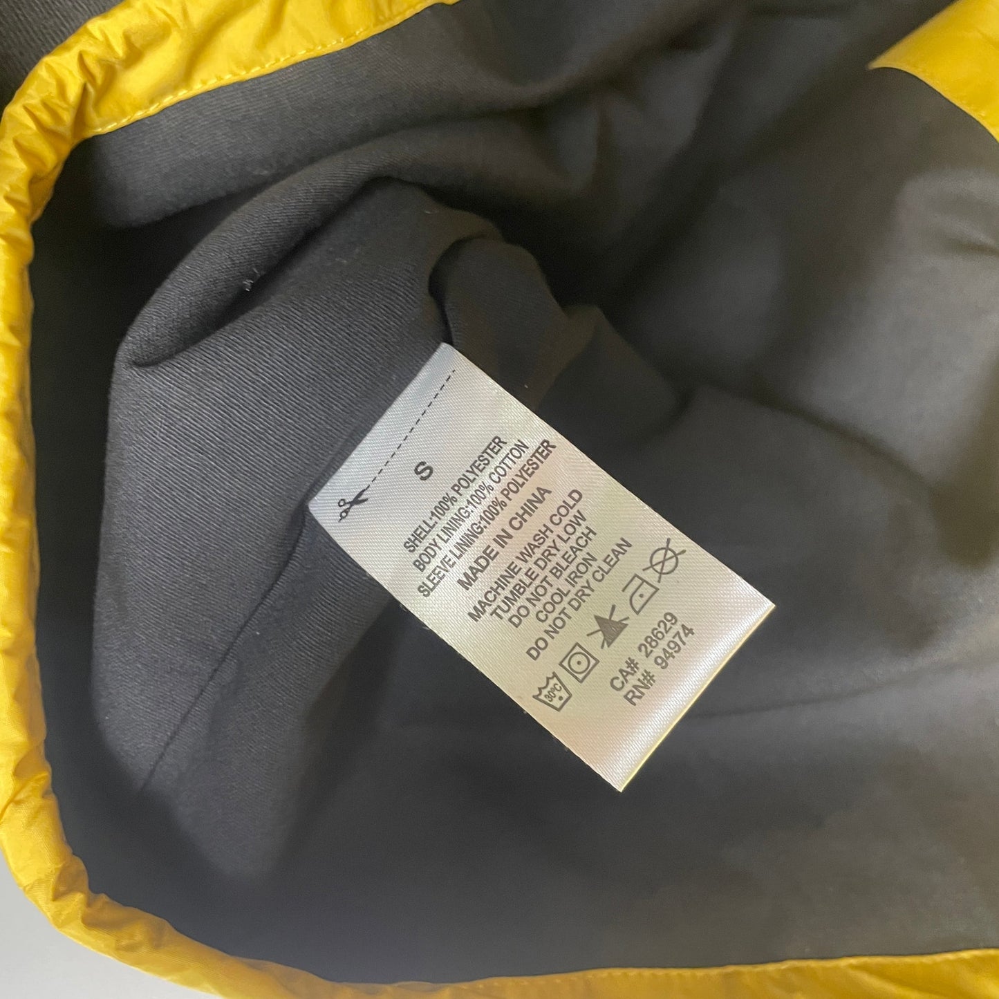 Stussy yellow windbreaker jacket NWT S