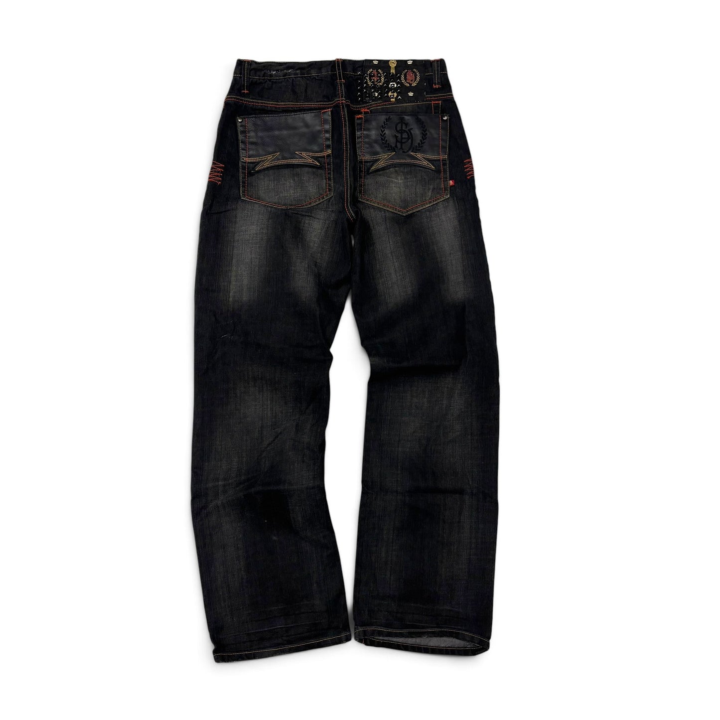 Y2K Stash House Washed Baggy Jeans 34