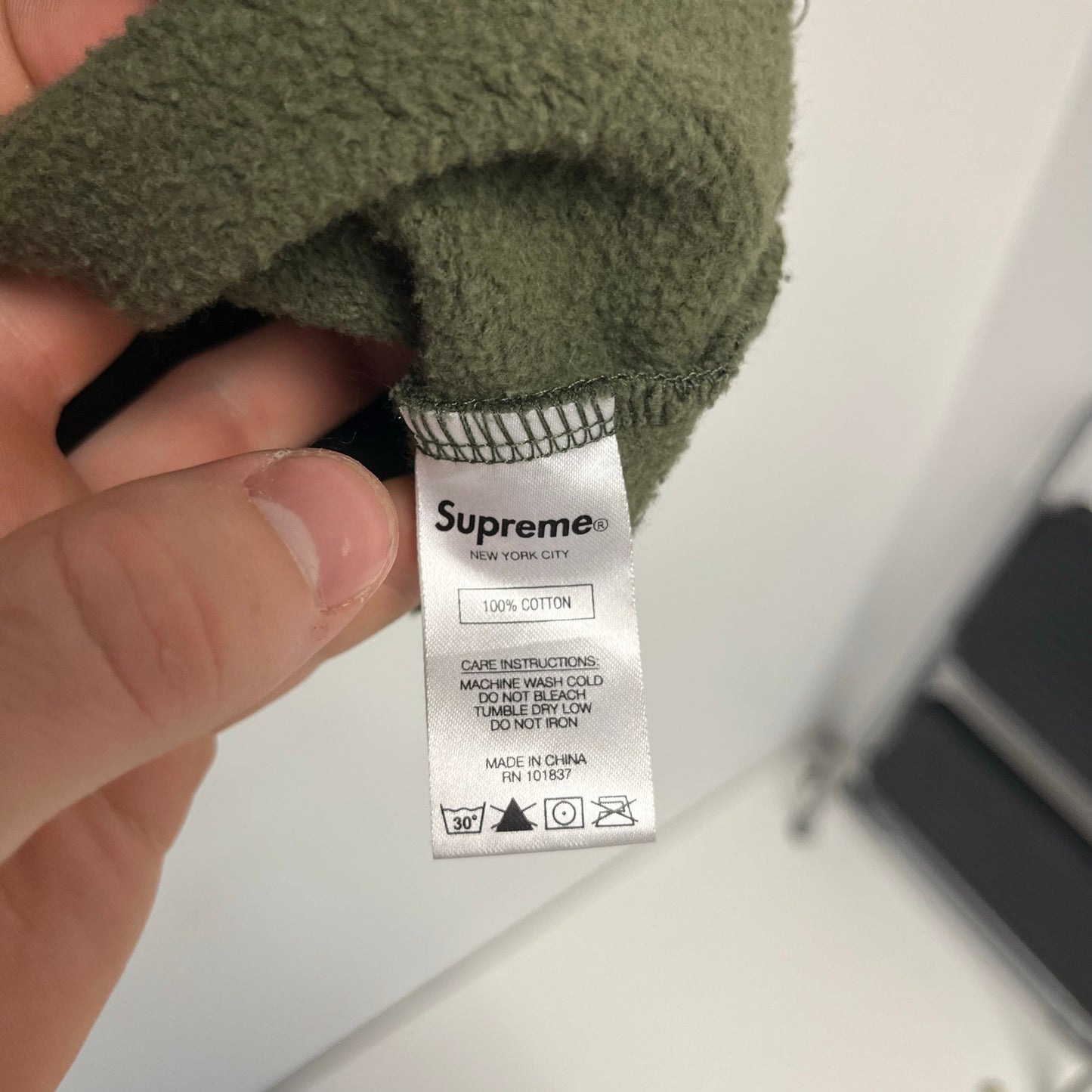 Supreme x Yohji Yamamoto Olive Hooded Sweater M