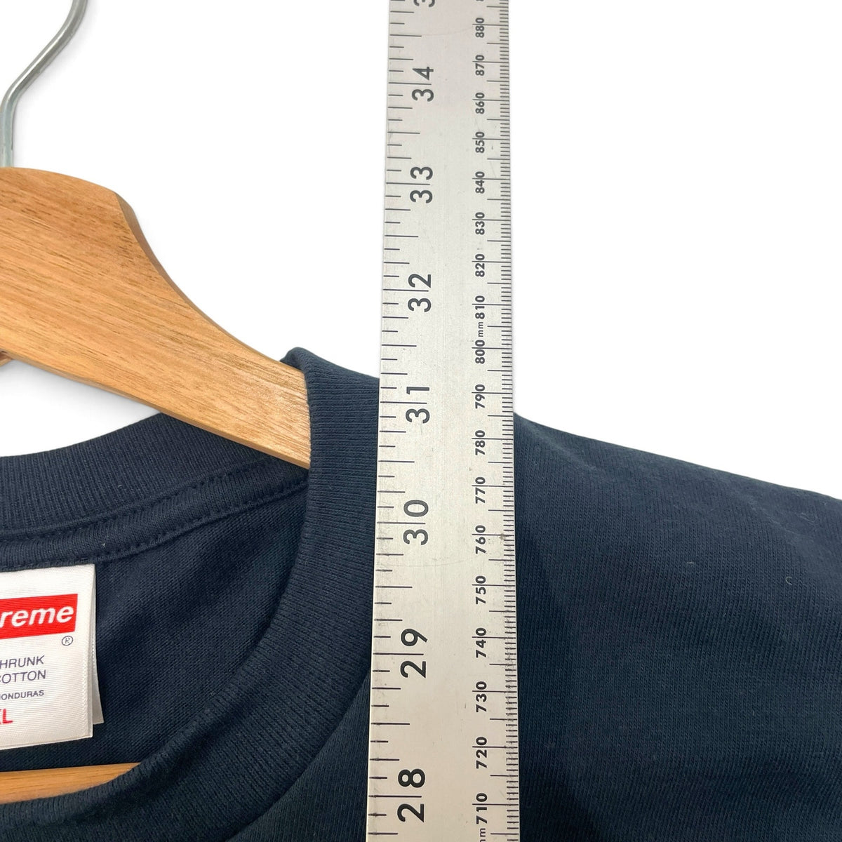 New Supreme Player Card Box Logo Navy Tee FW26 XL
