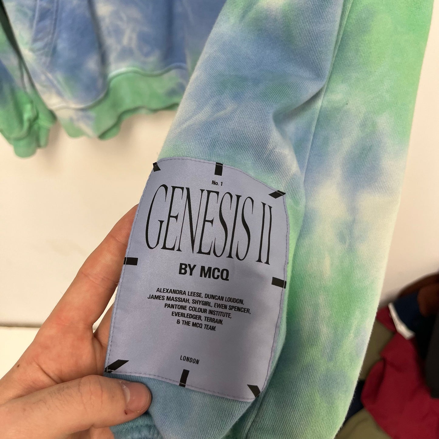 McQ Alexander McQueen Genesis II tie-dye cotton hoodie XL