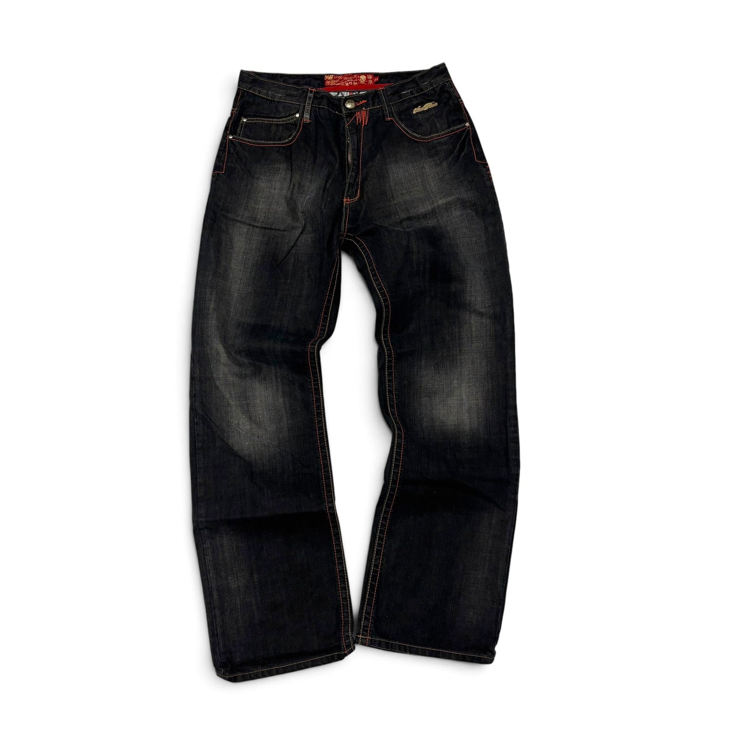 Y2K Stash House Washed Baggy Jeans 34