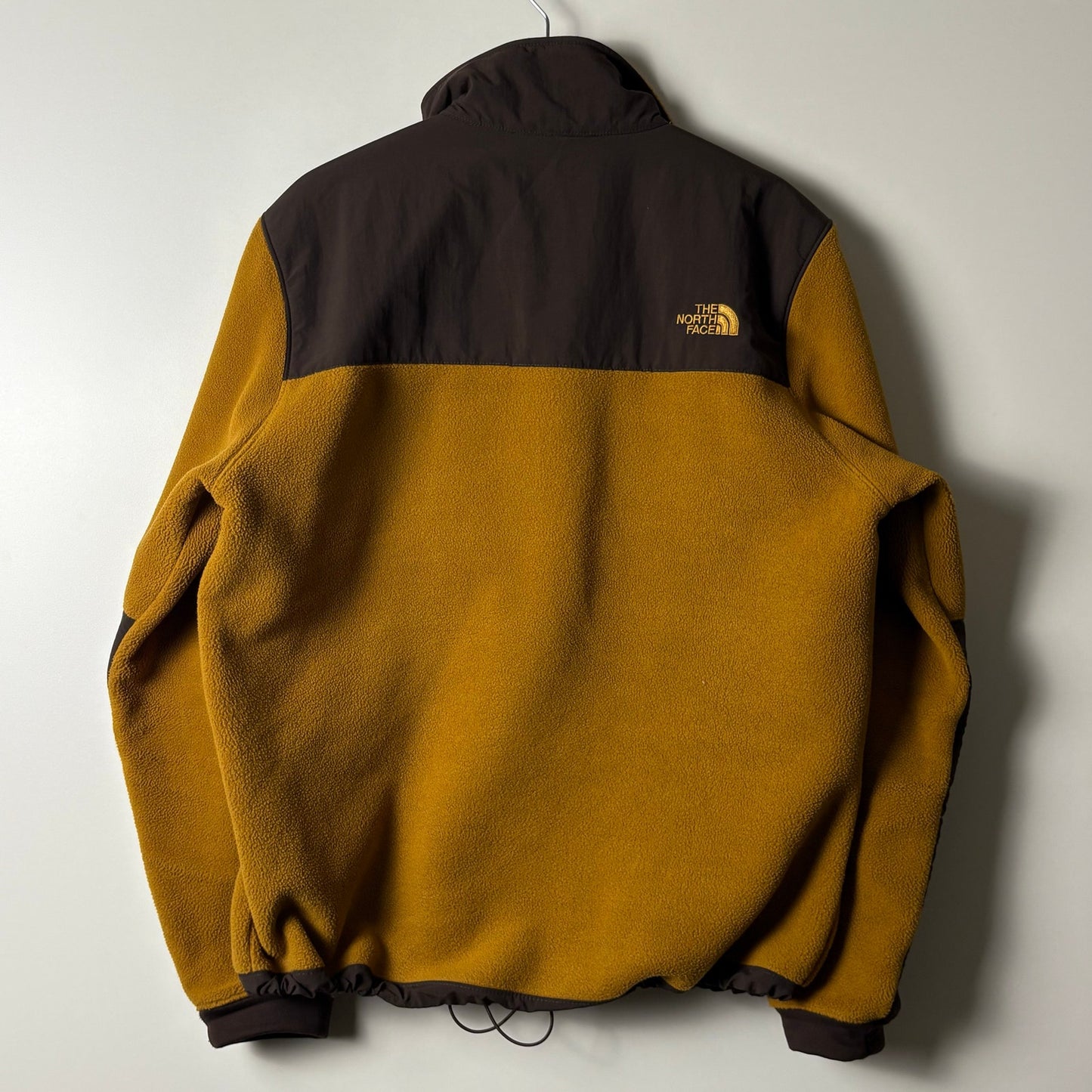 The North Face Denali yellow brown fleece zip jacket L