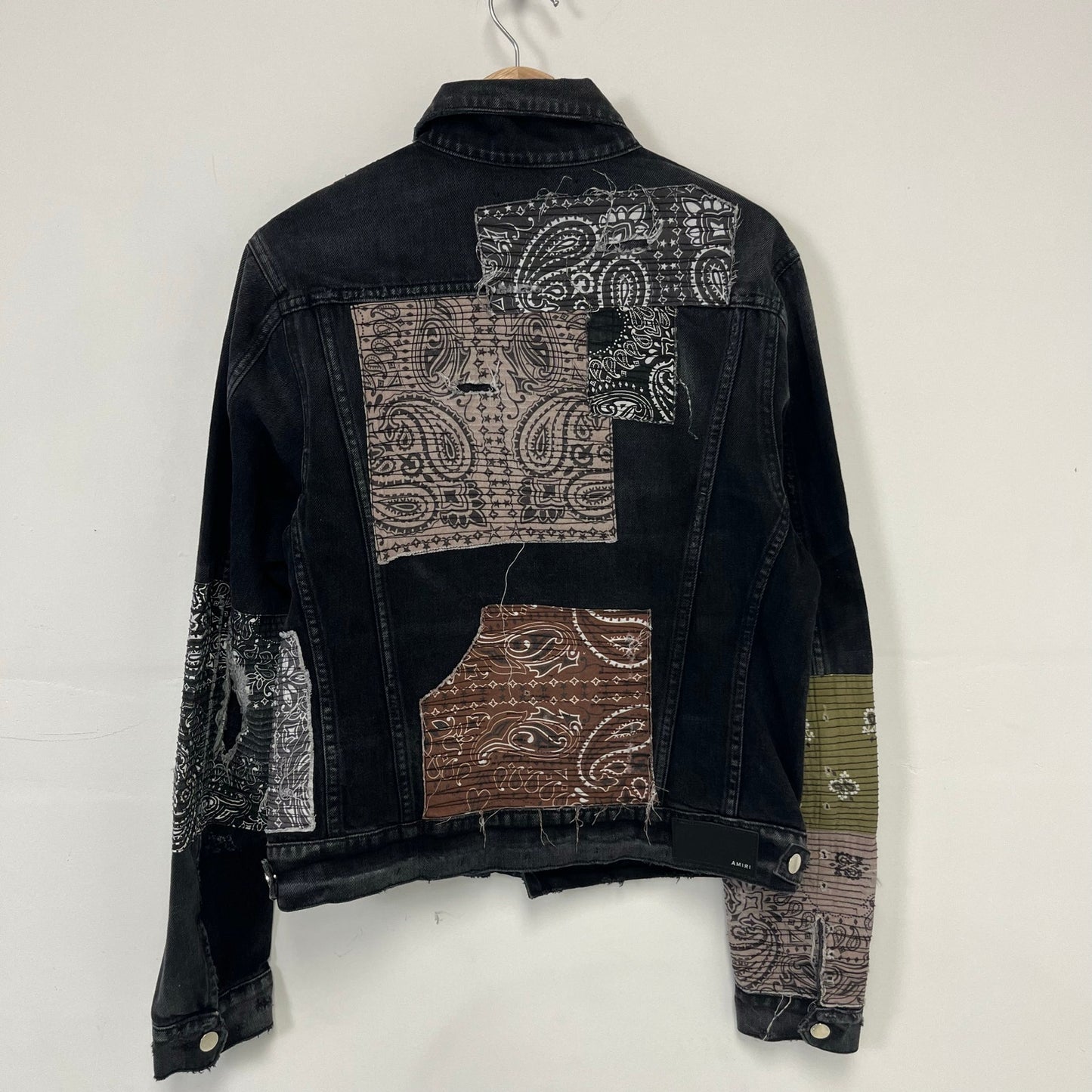 Amiri Bandana Art Patch Trucker Jacket M NWT