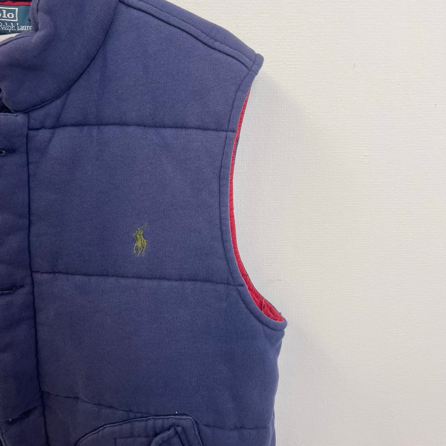 Vintage polo blue puffer jacket M