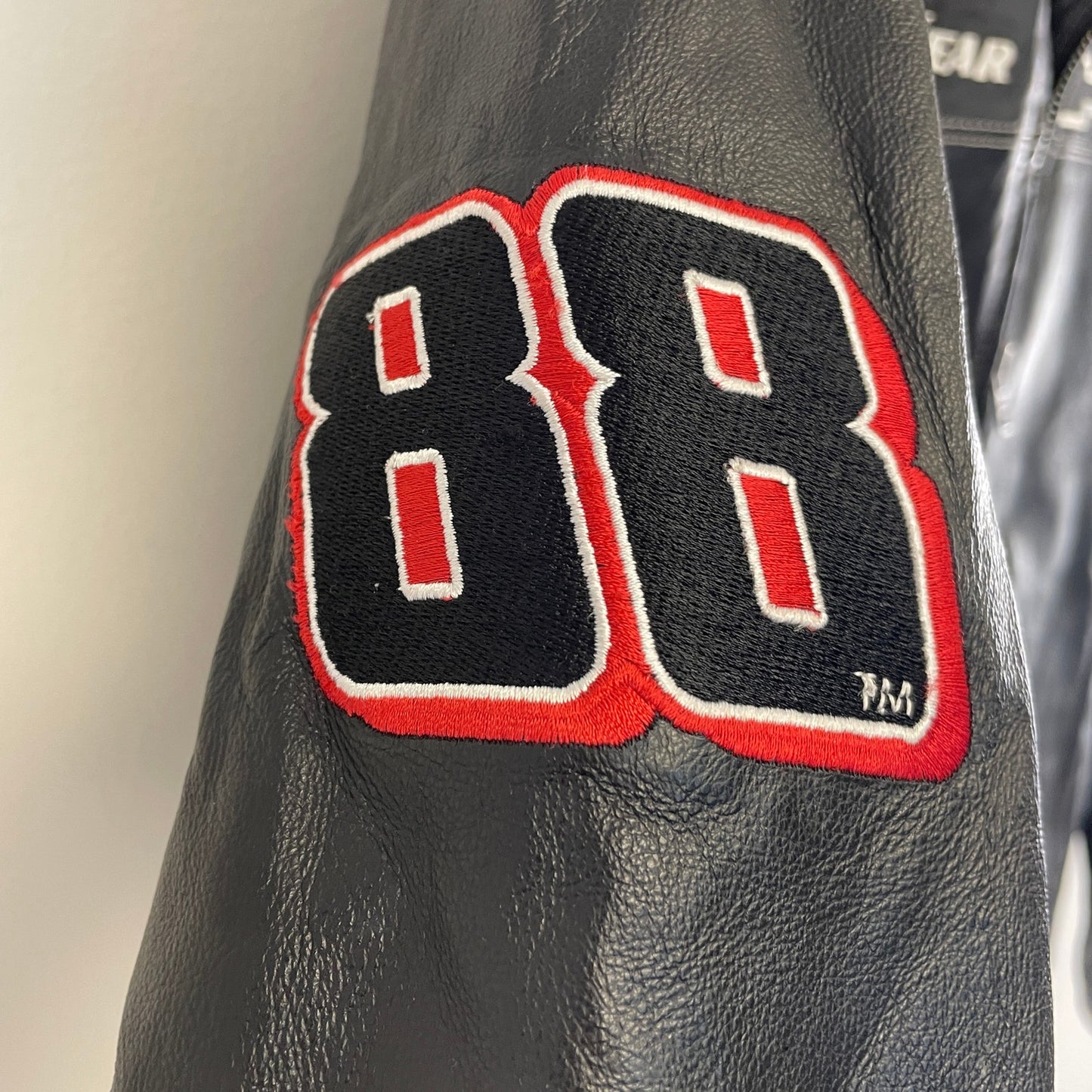 Vintage Dale Jr racing NASCAR Leather Jacket L
