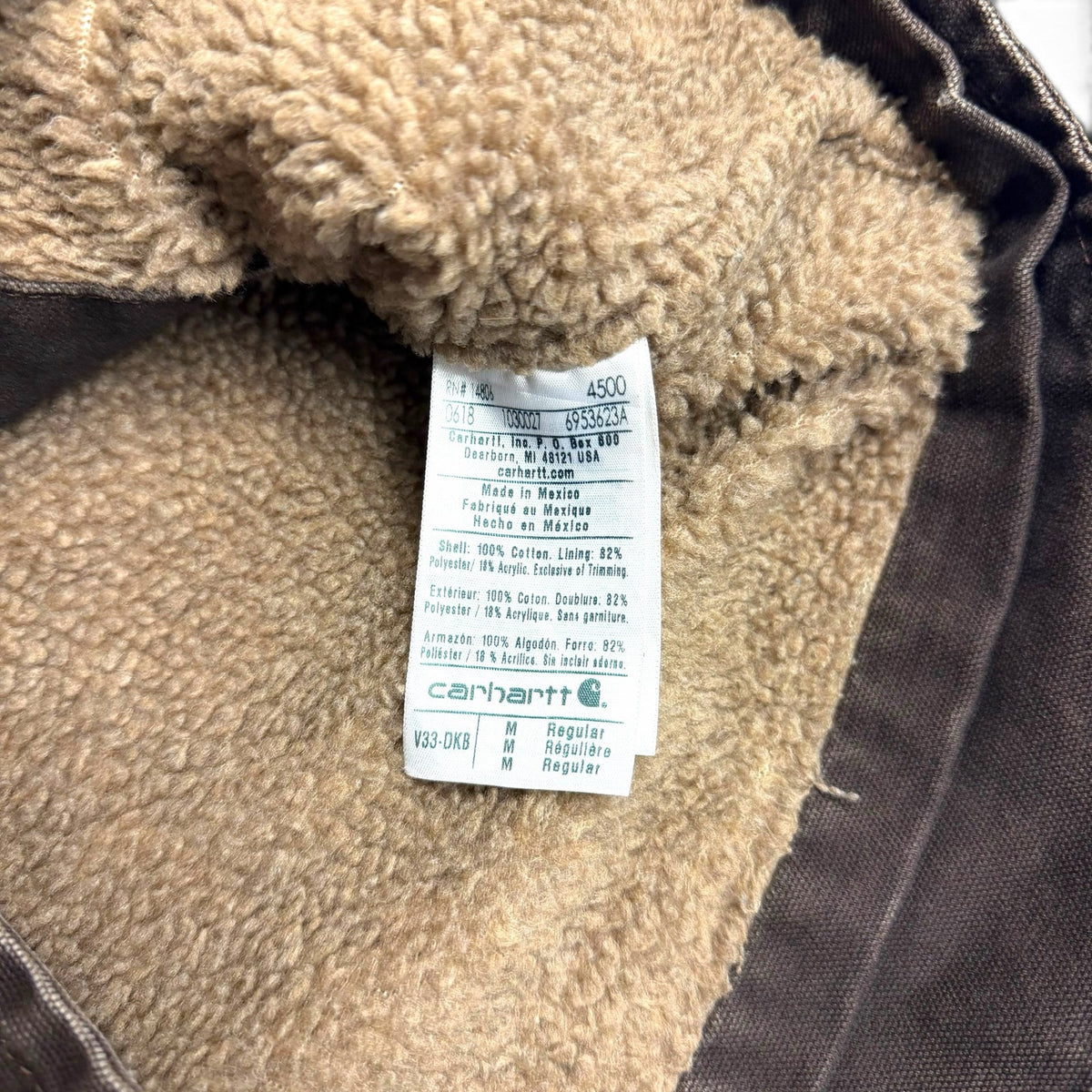 Carhartt Brown Sherpa Lined Vest M