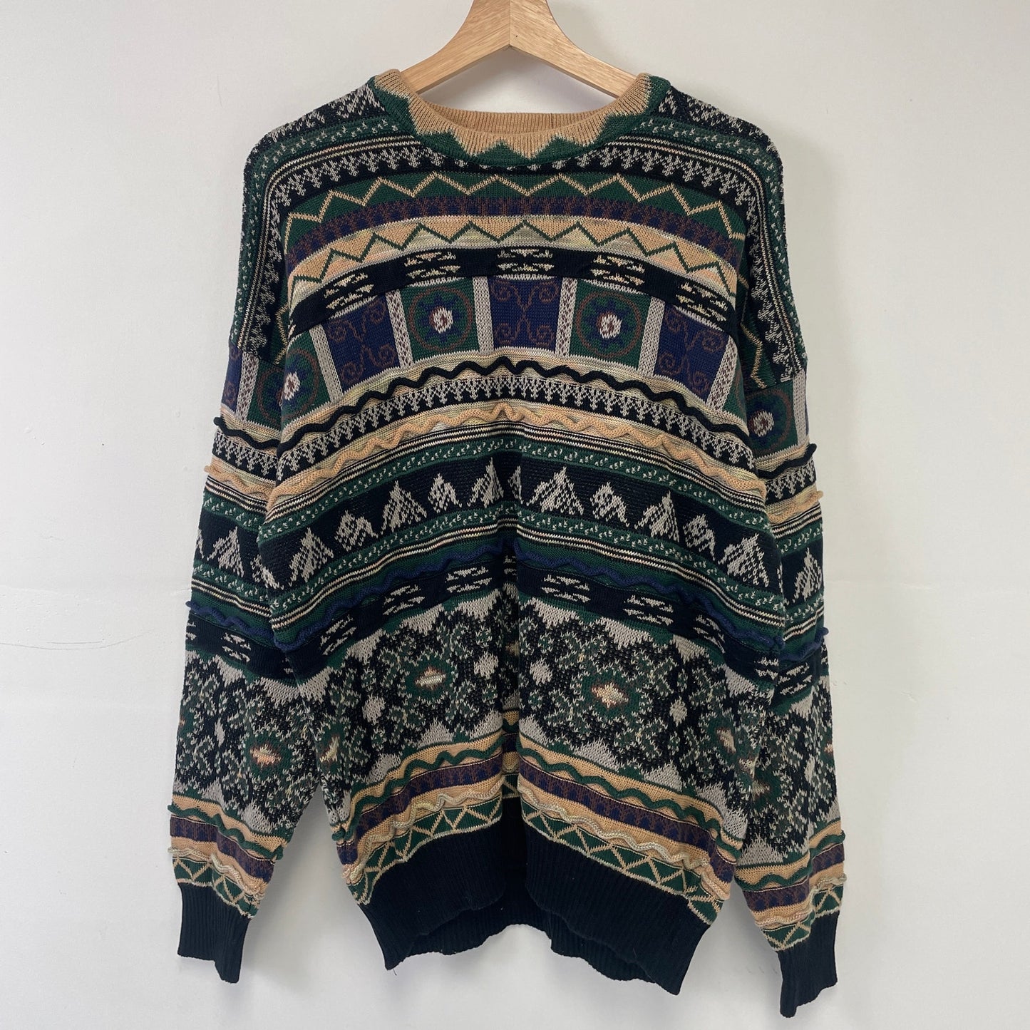 Vintage 3d Knit Sweater XL