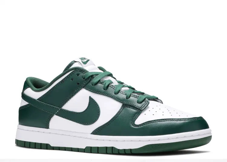 Nike Dunk Low Michigan State Size: 4.5M/6W, 5M/6.5W, 5.5M/7W, 6M/7.5W, 6.5M/8W, 7M/8.5W