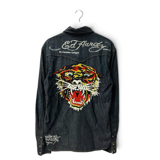 Ed Hardy Lion Jean Jacket S