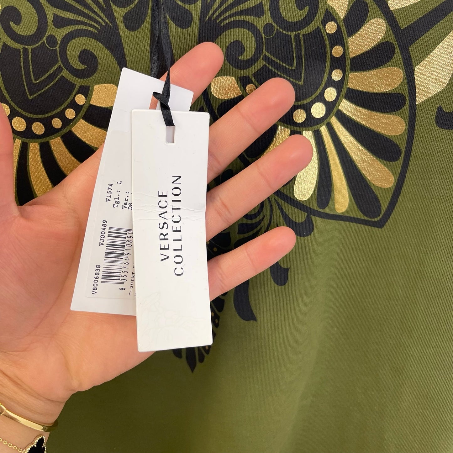Versace Collection Mostarda Design Shirt L