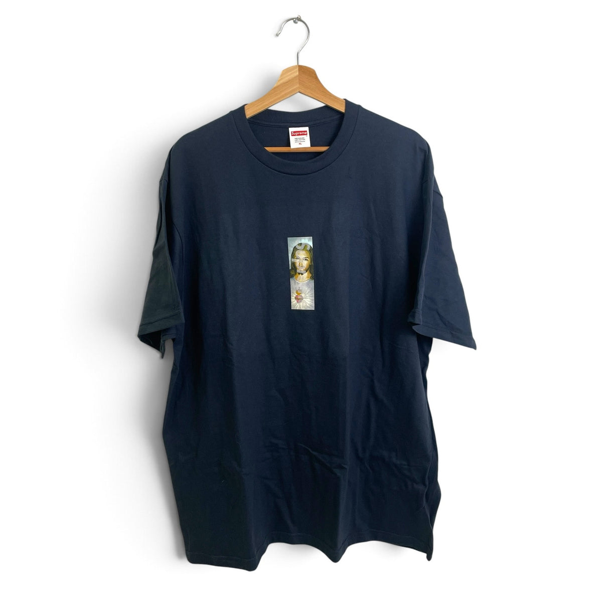 New Supreme Player Card Box Logo Navy Tee FW26 XL