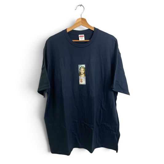New Supreme Player Card Box Logo Navy Tee FW26 XL