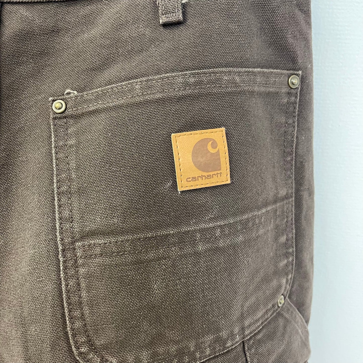 Carhartt double knee mocha brown pants 32
