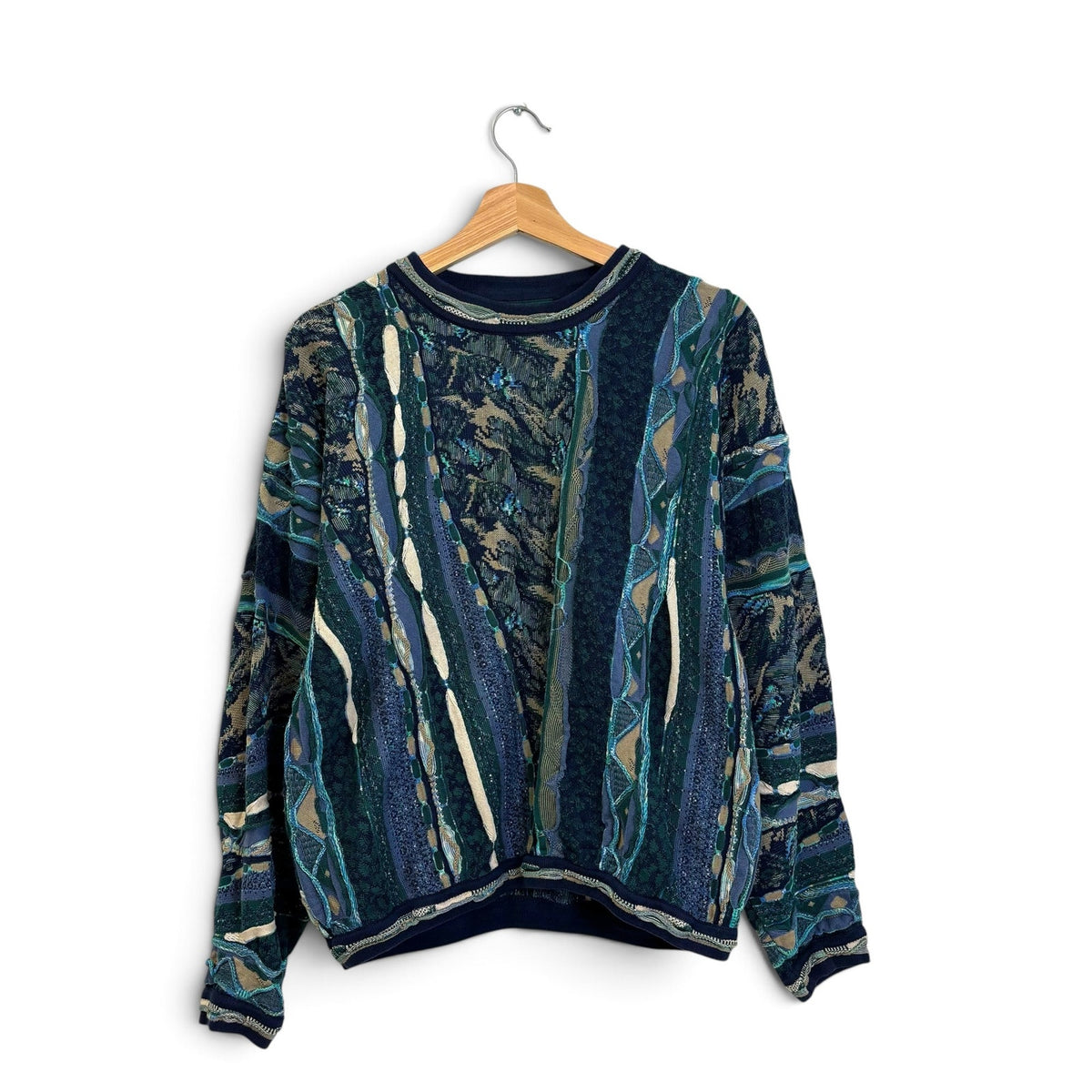 Vintage Tundra 3D Cable Knit Sweater M