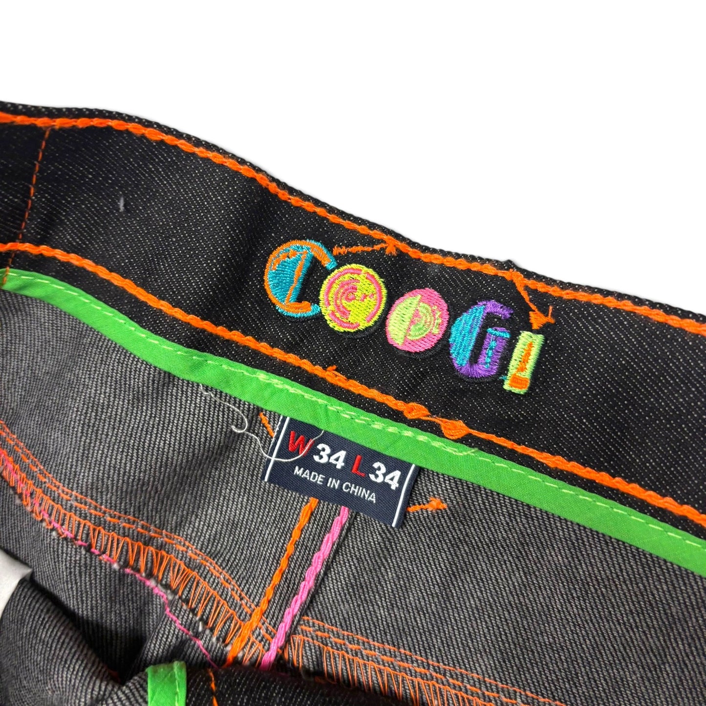 New Y2K Coogi Geometric Baggy Jeans 34