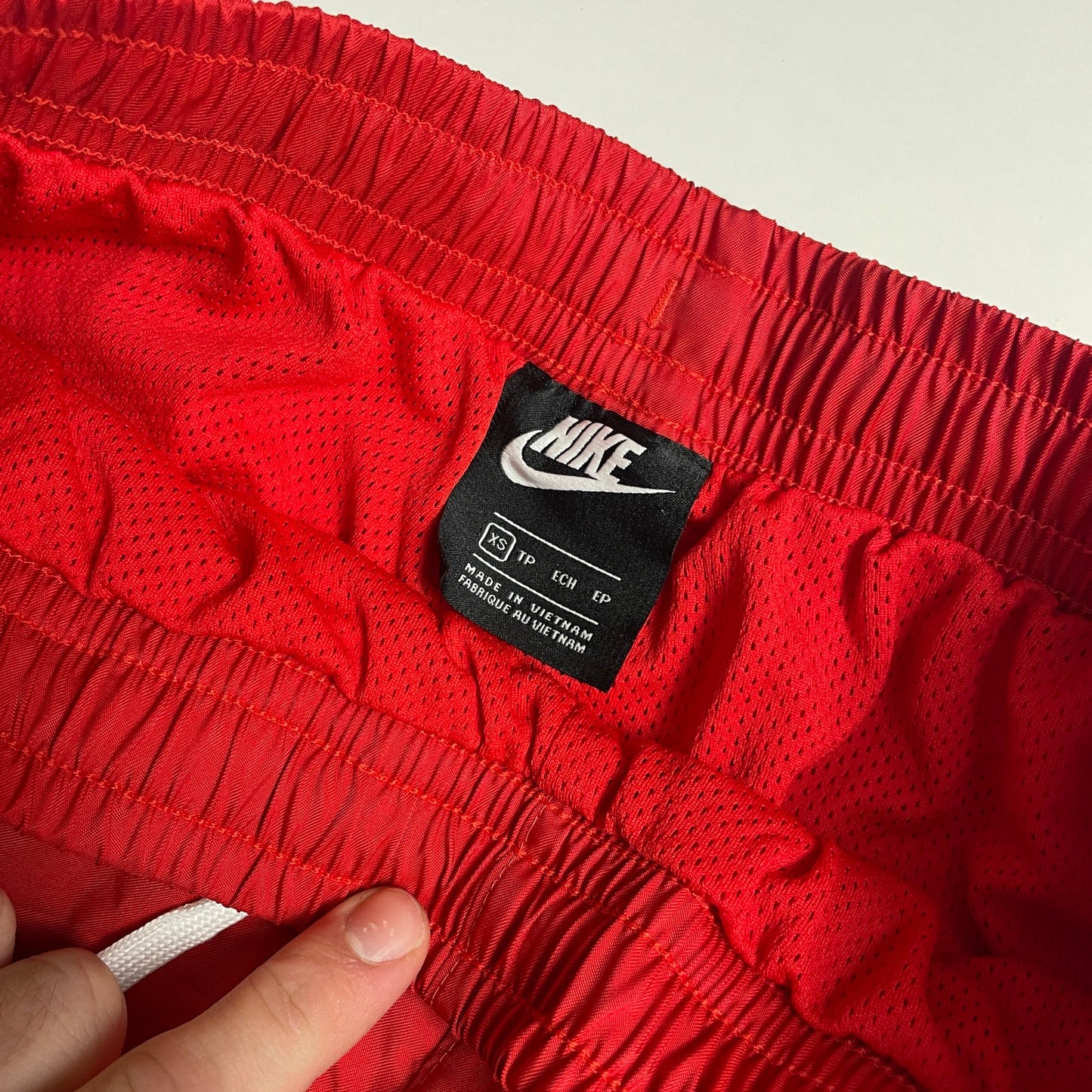 Red nylon Nike athletic shorts XS