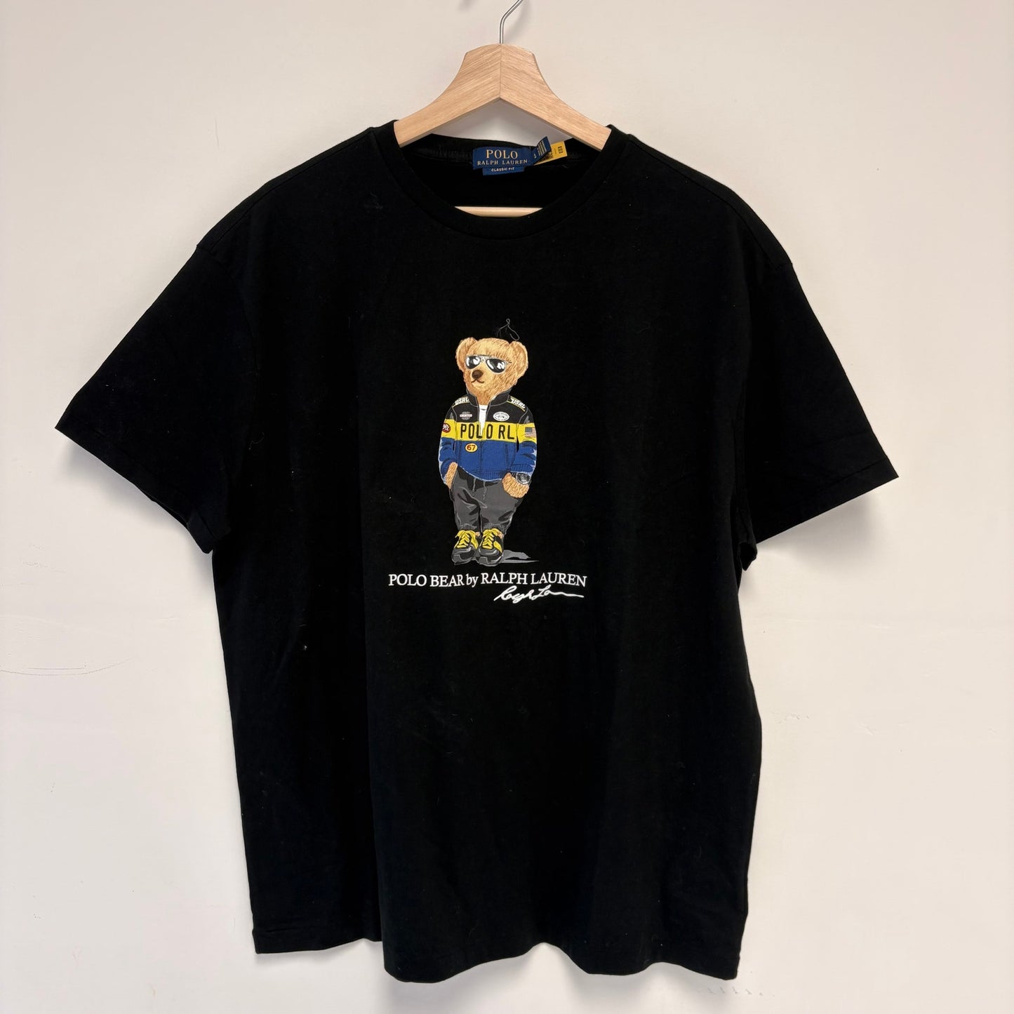 Polo Ralph Lauren Black Polo Bear T-Shirt L DS