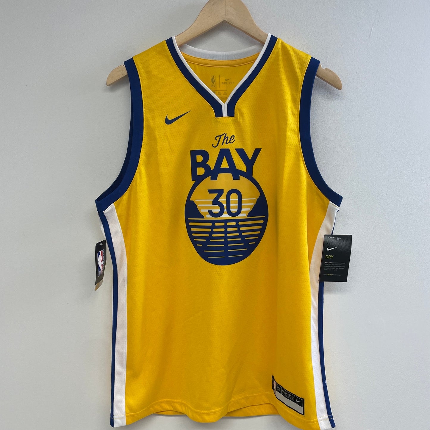 Warriors The Bay Gold Swingman Nike Jersey XL