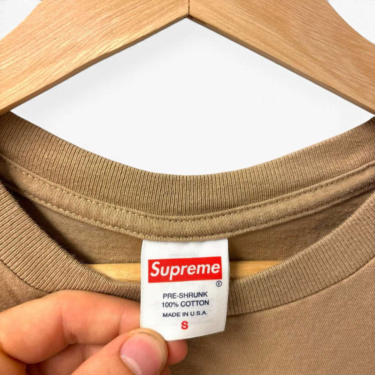 Supreme Box Logo Khaki Tee FW23 S