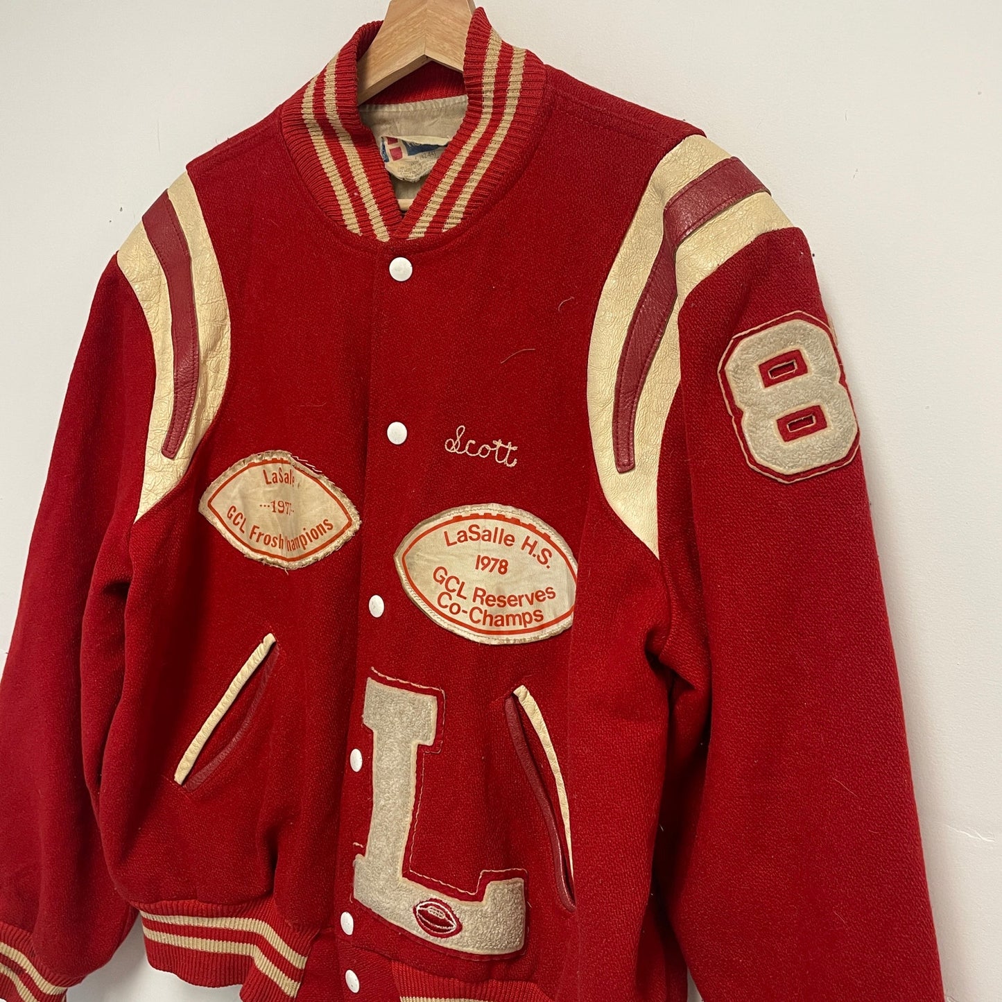 Vintage 70s varsity letterman jacket L