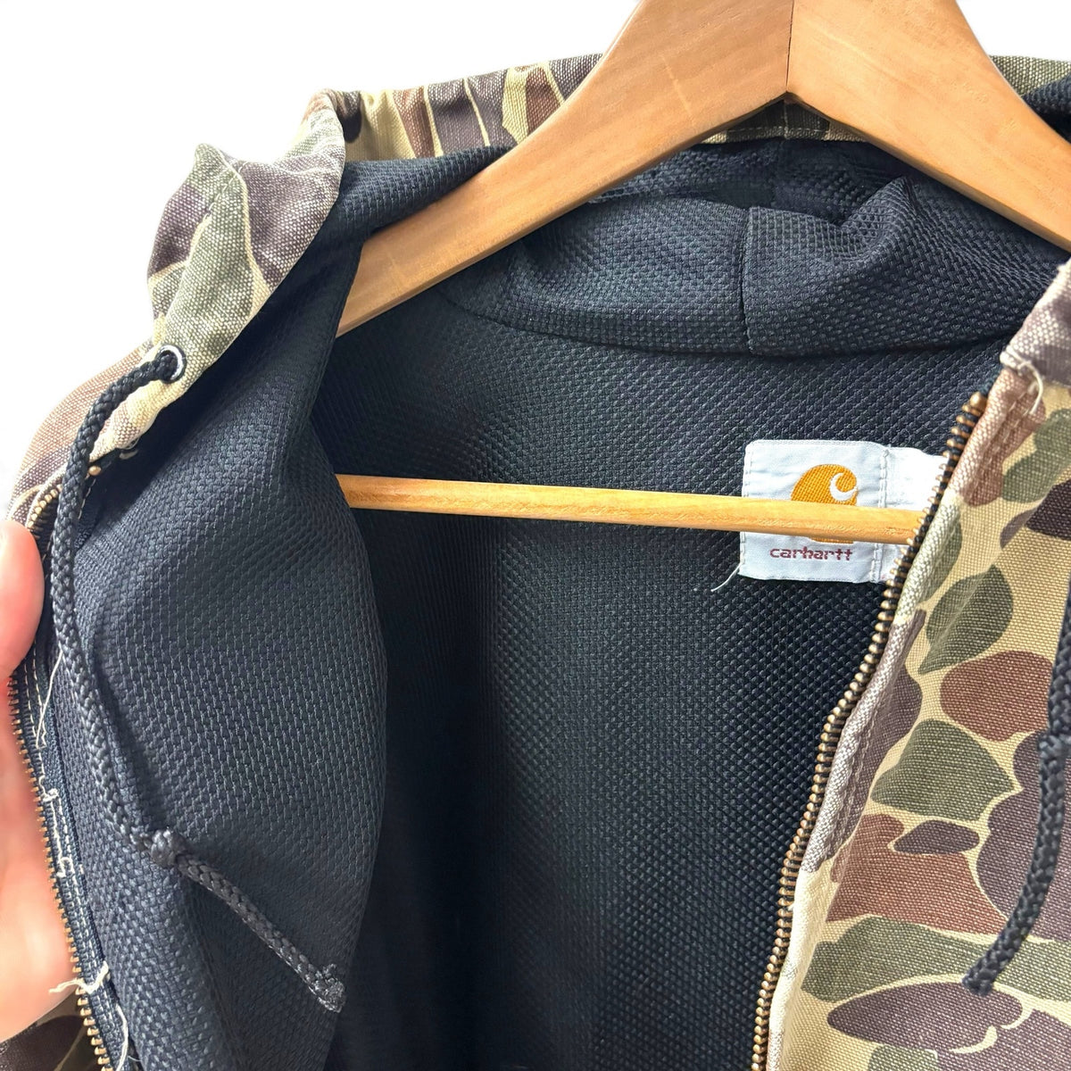 Vintage 80s Carhartt Duck Camo Active Jacket M