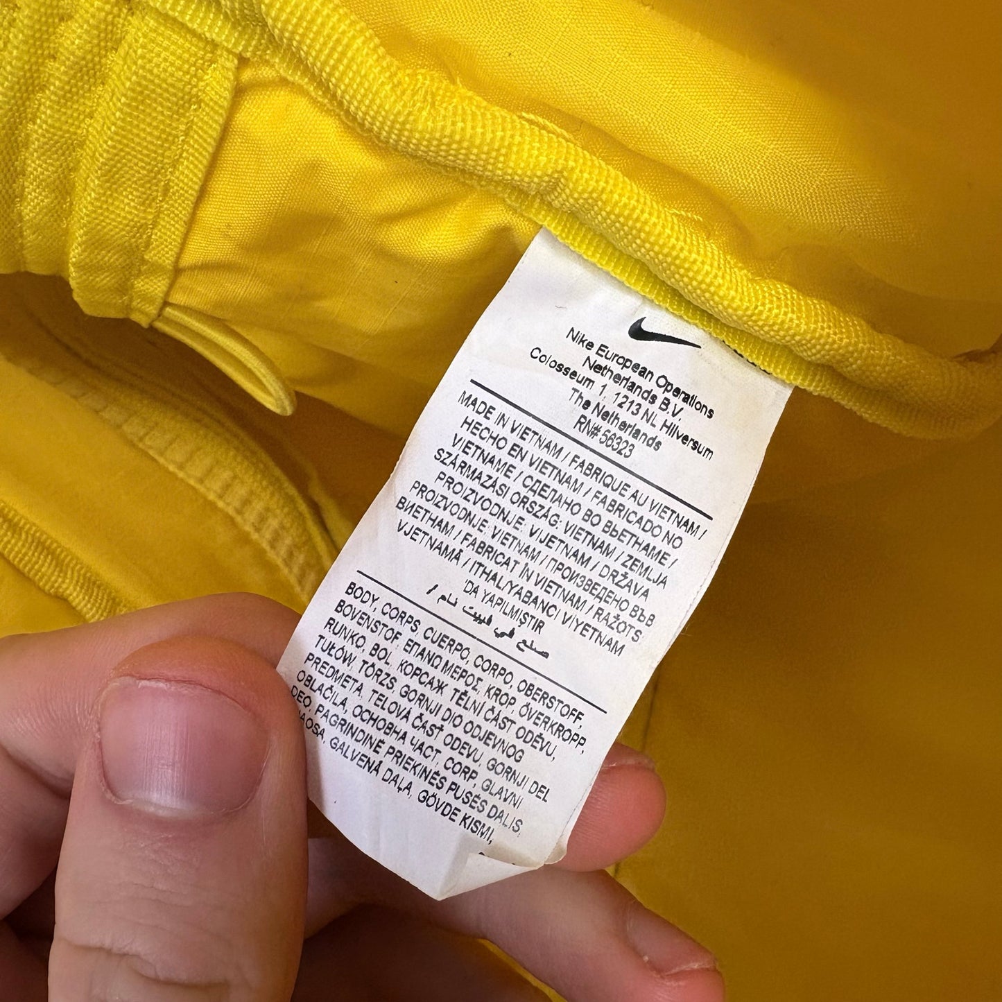 Nike x Off-White yellow Duffle Bag