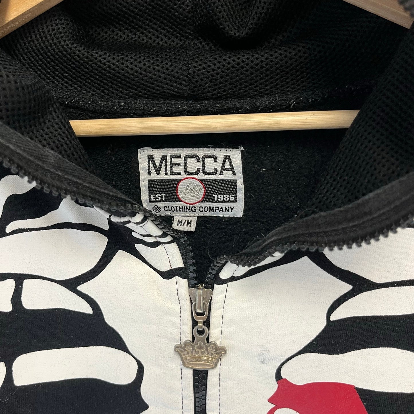 Y2K Mecca Skeleton Full Zip Sweater M