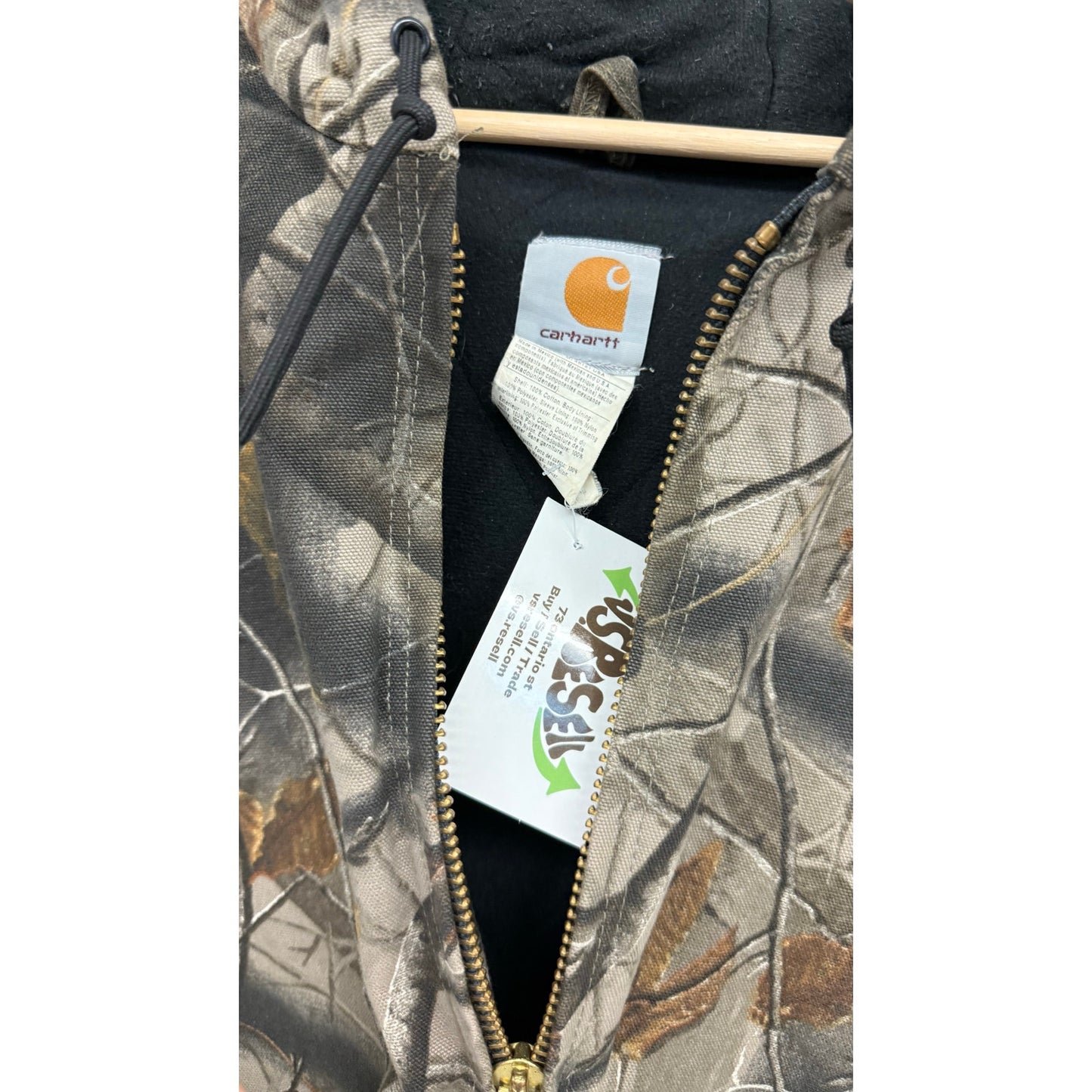 Vintage Carhartt real tree hooded work jacket 3xl