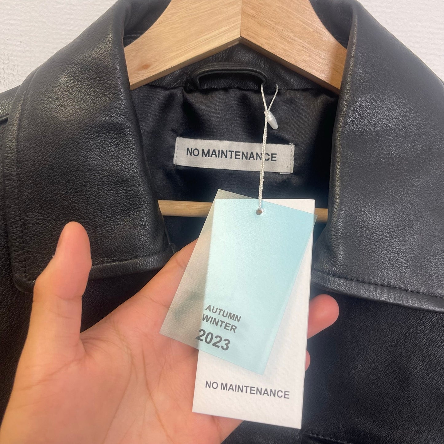 No Maintenance black leather jacket S NWT