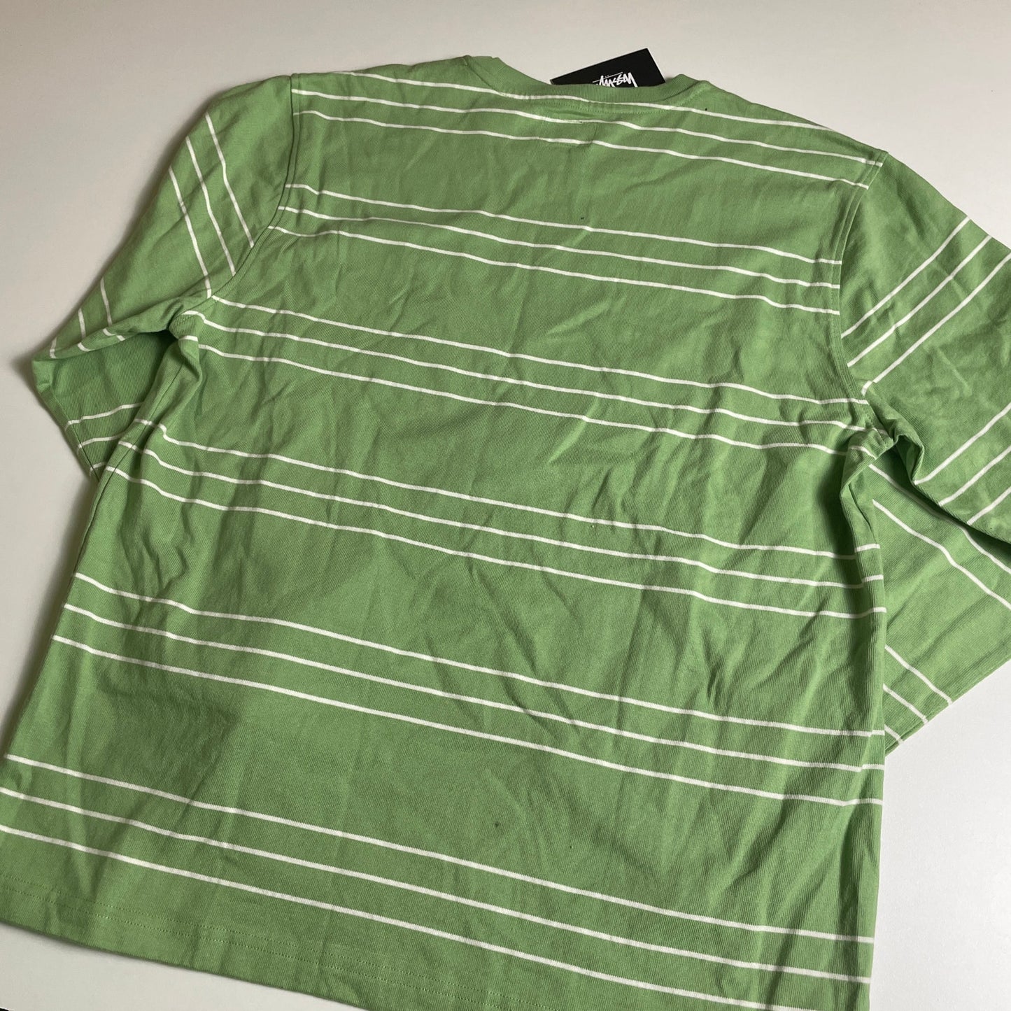 Stussy green striped longsleeve shirt NWT