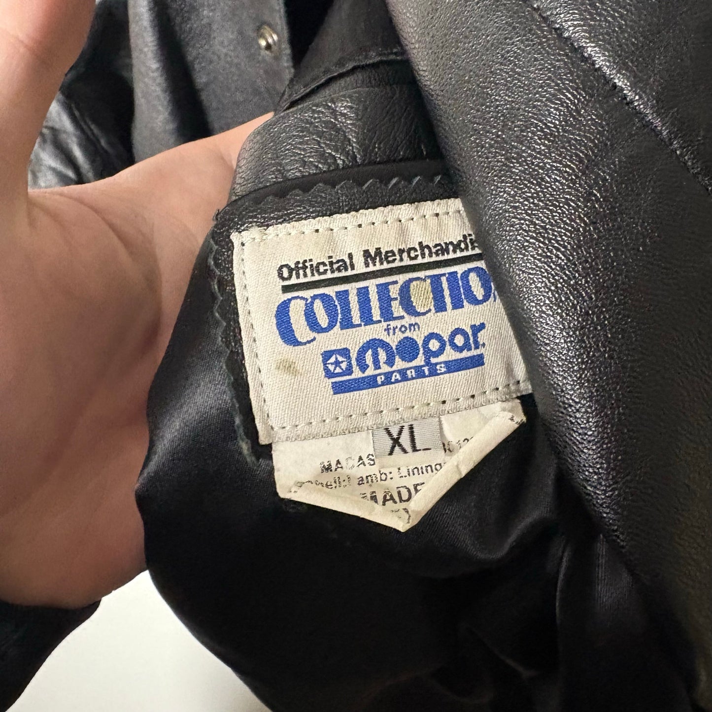 Vintage NHL dodge different leather jacket XL