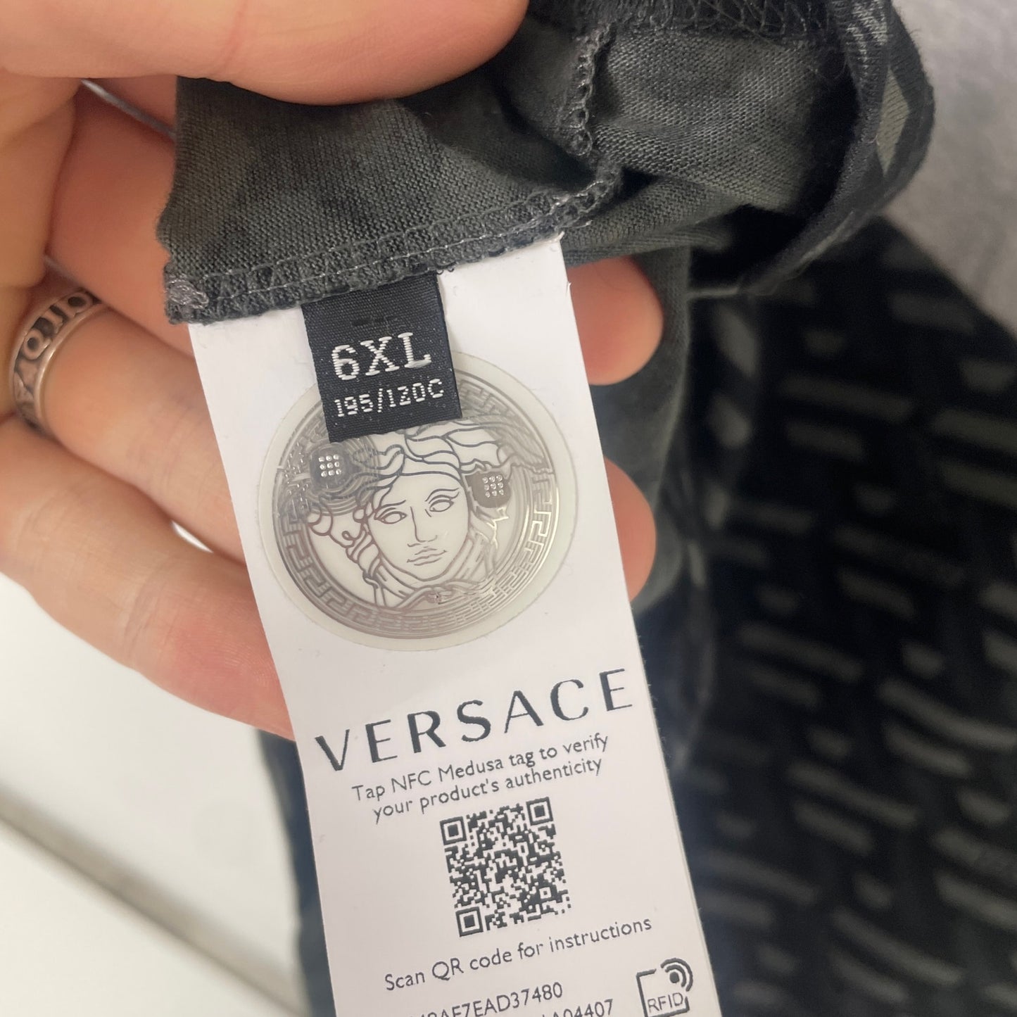 Versace Jacquard Greca Logo Motif tee XXL