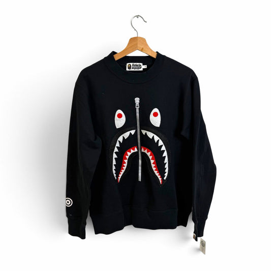 A Bathing Ape Black Bape Shark Sweatshirt S