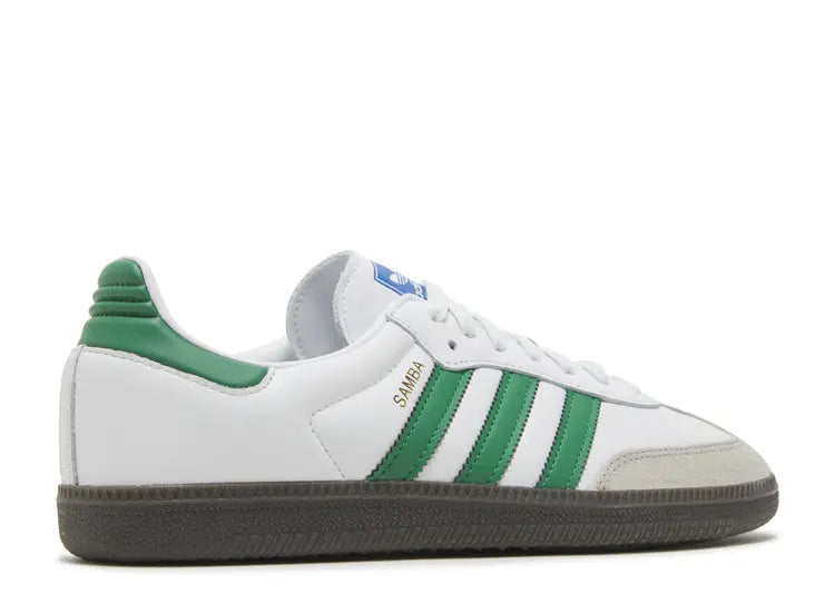Adidas Samba Cloud White/Green Size: 9.5