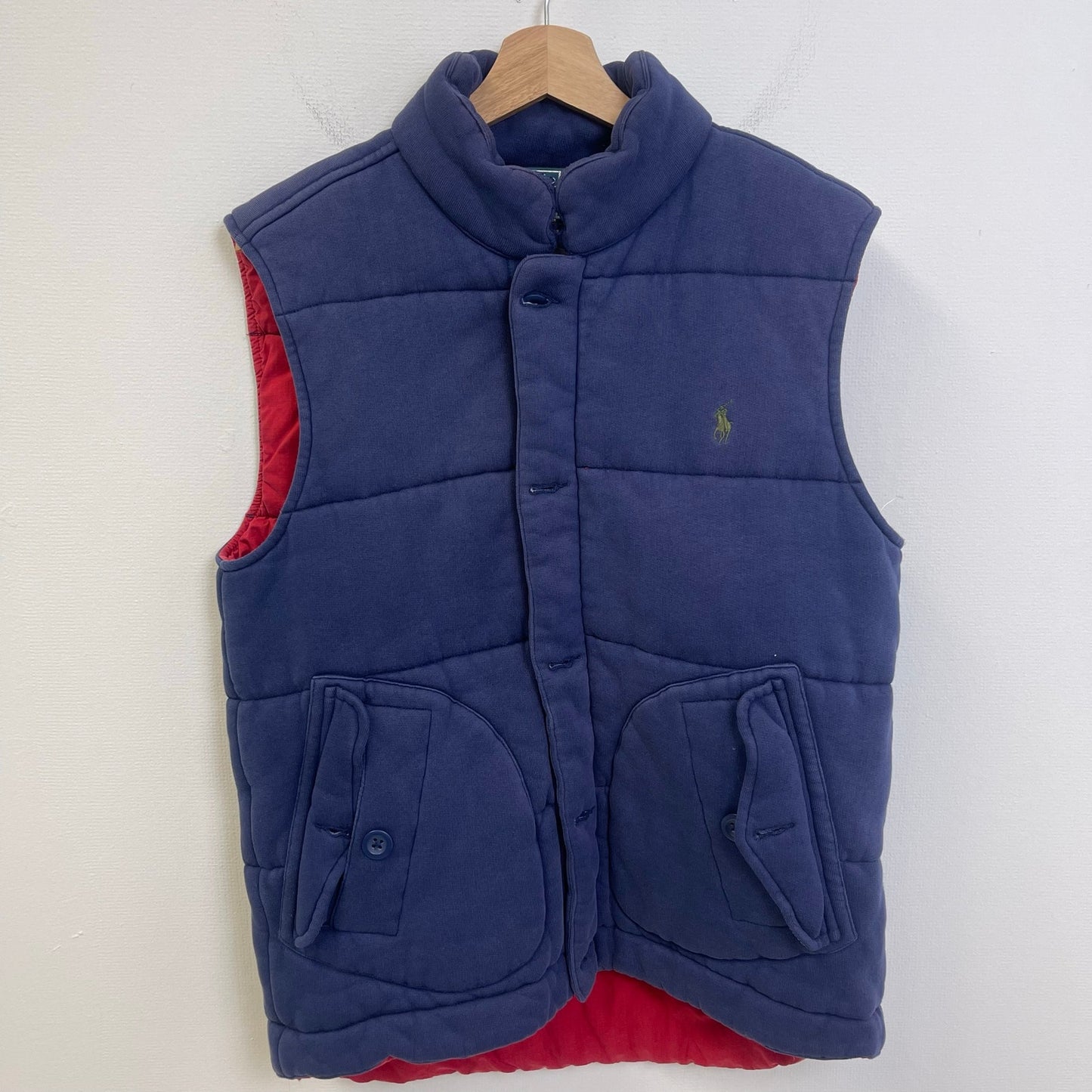 Vintage polo blue puffer jacket M