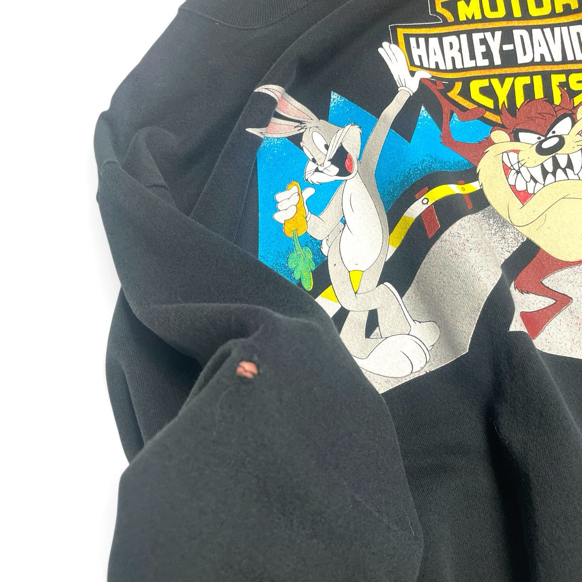 Vintage 1993 Harley Davidson Looney Tunes Crewneck L